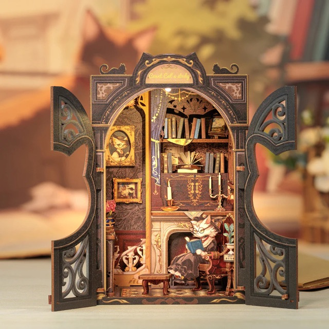 Book nook Studovna kočičí hraběnky